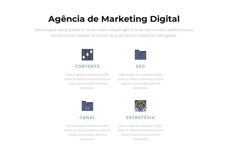 Marketing moderno Modelo HTML