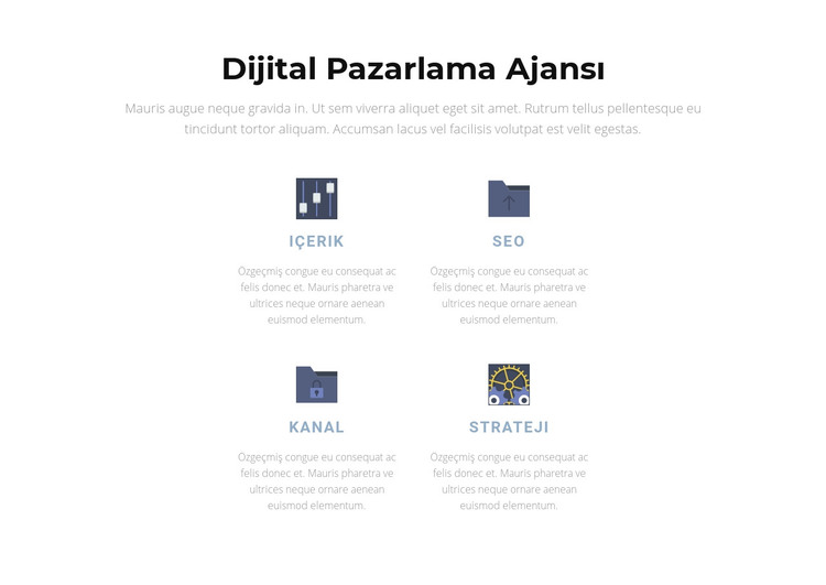 Modern pazarlama HTML Şablonu