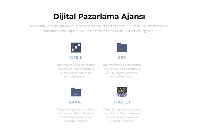 Modern pazarlama WordPress Teması