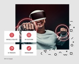 VR-Plattform Einfache HTML-CSS-Vorlage