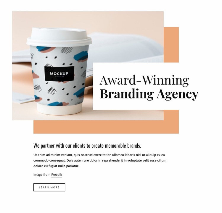 Brand and packaging design Elementor Template Alternative