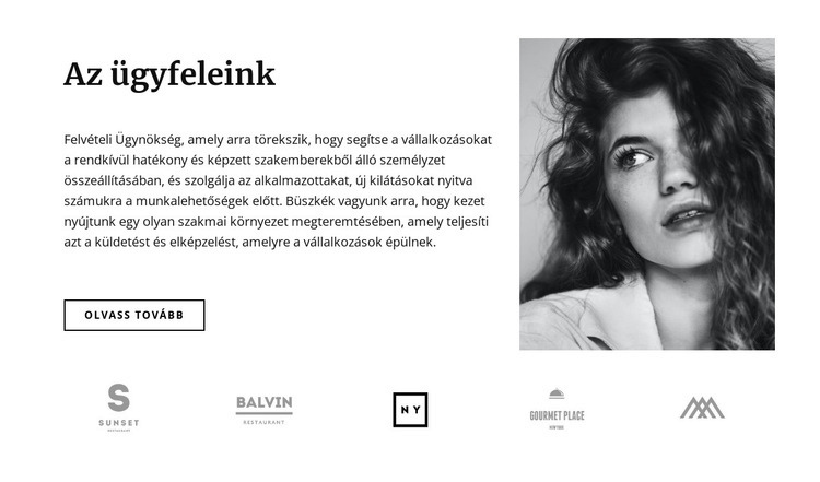 Kedvenc ügyfeleink HTML Sablon