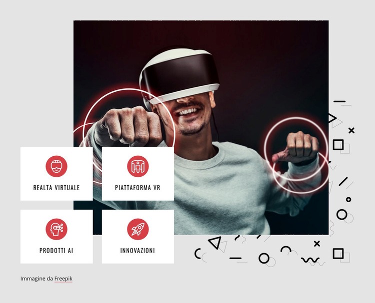 Piattaforma VR Un modello di pagina