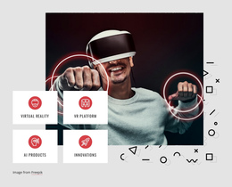 VR Platform - Free One Page Template