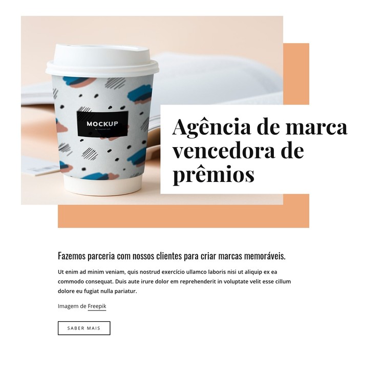 Design de marca e embalagem Template CSS