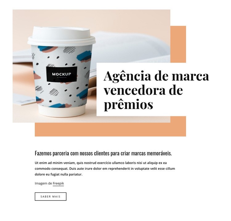 Design de marca e embalagem Modelo HTML5