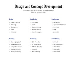 Template Demo For Design And Concept Development