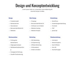 Design- Und Konzeptentwicklung - Anpassbare Vorlage