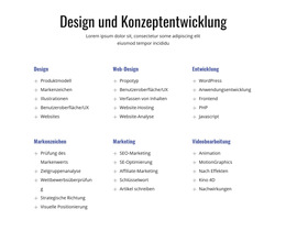 Design- Und Konzeptentwicklung – Website-Vorlage Herunterladen
