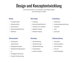 Design- Und Konzeptentwicklung - Benutzerfreundliche Zielseite