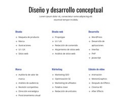 Diseño Y Desarrollo De Conceptos: Plantilla HTML5 Lista Para Usar