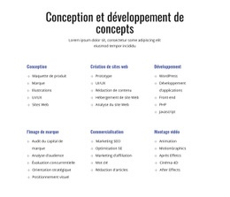 Conception Et Développement De Concepts – Modèle Personnalisable
