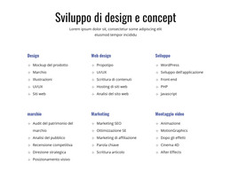 Pagina HTML Per Sviluppo Del Design E Del Concetto