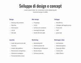 Sviluppo Del Design E Del Concetto - Modello HTML5 Pronto Per L'Uso