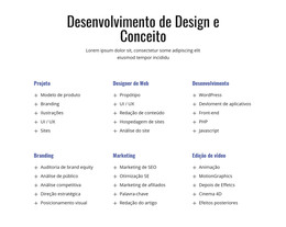 Página HTML Para Desenvolvimento De Design E Conceito