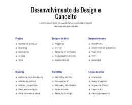Desenvolvimento De Design E Conceito - Modelo HTML5 Pronto Para Usar