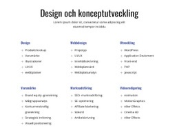 Design Och Konceptutveckling - Anpassningsbar Mall