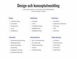 Design Och Konceptutveckling - Nedladdning Av Webbplatsmall
