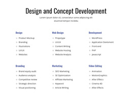 Design And Concept Development - Customizable Template