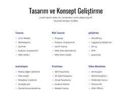 Tasarım Ve Konsept Geliştirme - Çok Amaçlı Tek Sayfalık Şablon