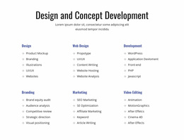 Design And Concept Development - Responsive Website Design