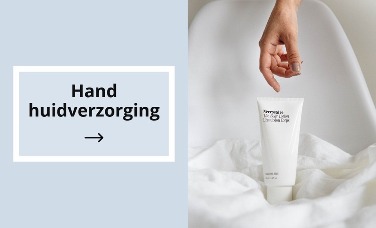 Hand huidverzorging Sjabloon