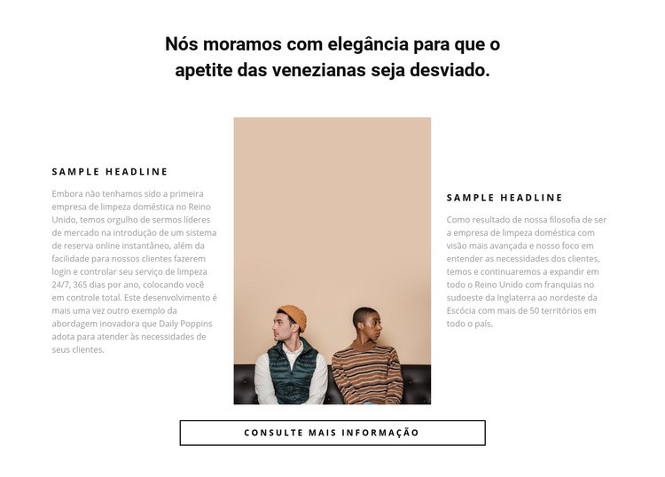 Dois sócios Design do site