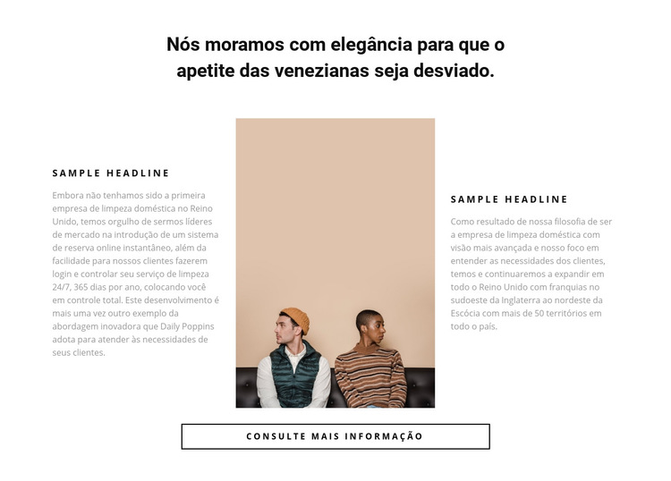 Dois sócios Modelo de site