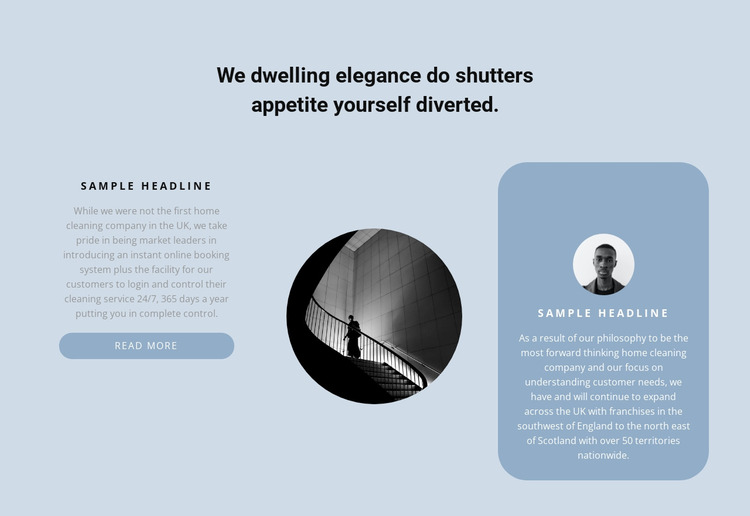 About our principles of work Website Mockup