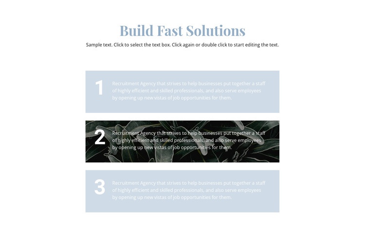 Three main steps Wix Template Alternative