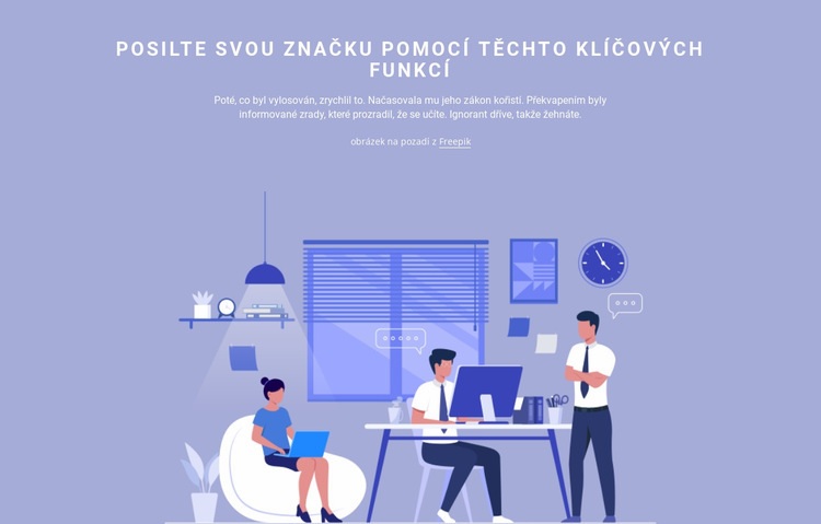 Týmová práce Šablona HTML