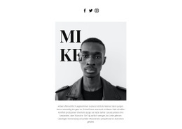 Über Mike – Webseiten-Mockup-Vorlage