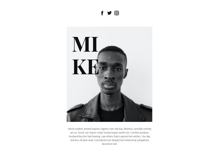 About Mike HTML Template