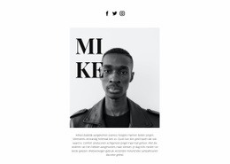 Over Mike - Mockup-Sjabloon Voor Webpagina'S