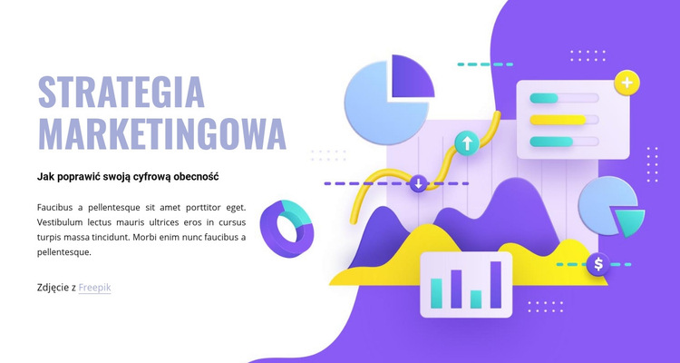 Dział marketingu Szablon witryny sieci Web