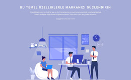 Takım Çalışması Için HTML Açılış Sayfası