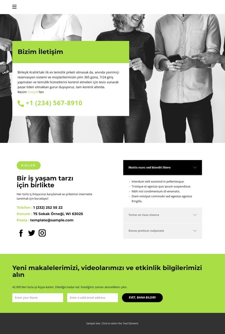 En hızlılardan biri HTML5 Şablonu