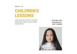 Lessons For The Little Ones - Modern Web Page Design