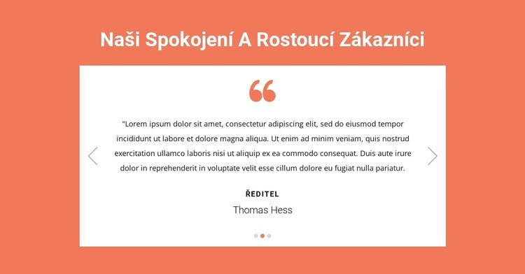 Naši spokojení a rostoucí zákazníci Šablona CSS