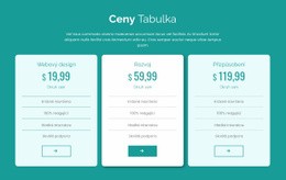 Blok Cenové Tabulky – Šablona Stránky HTML