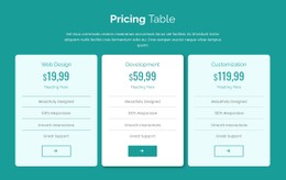 Pricing Table Block