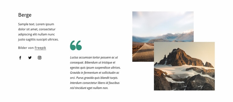 Tolle Berge Website design