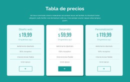 Bloque De Tabla De Precios