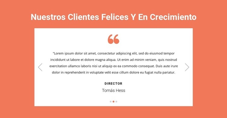 Nuestros clientes felices y en crecimiento Creador de sitios web HTML