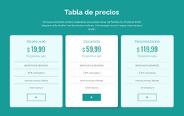 Bloque De Tabla De Precios