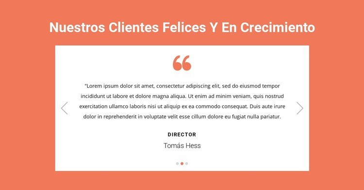 Nuestros clientes felices y en crecimiento Maqueta de sitio web