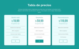 HTML5 Responsivo Para Bloque De Tabla De Precios