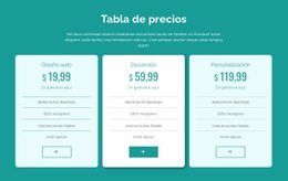 Bloque De Tabla De Precios: Plantilla HTML5 Creativa Multipropósito