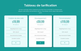 Bloc De Tableau De Prix - HTML Website Builder