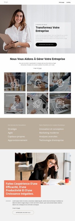 Transformez Votre Technologie Pour Alimenter Votre Croissance - Modèle HTML5 Gratuit